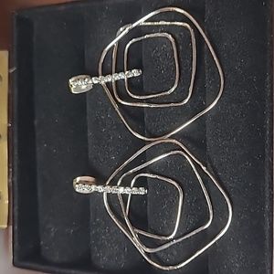 Silver 925 square earrings